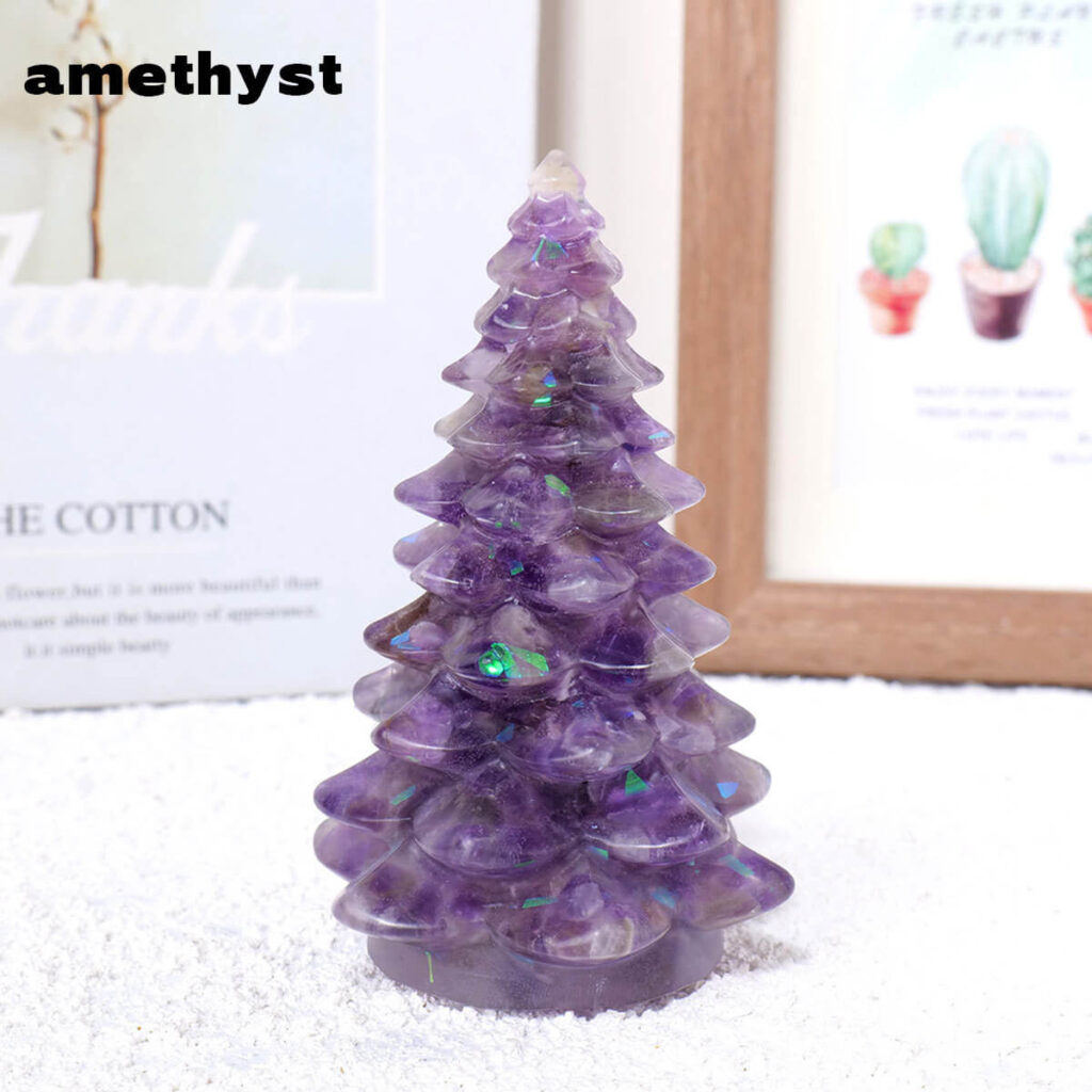 Seven-color Natural Crystal Christmas Tree Festival Decoration Gift (5)