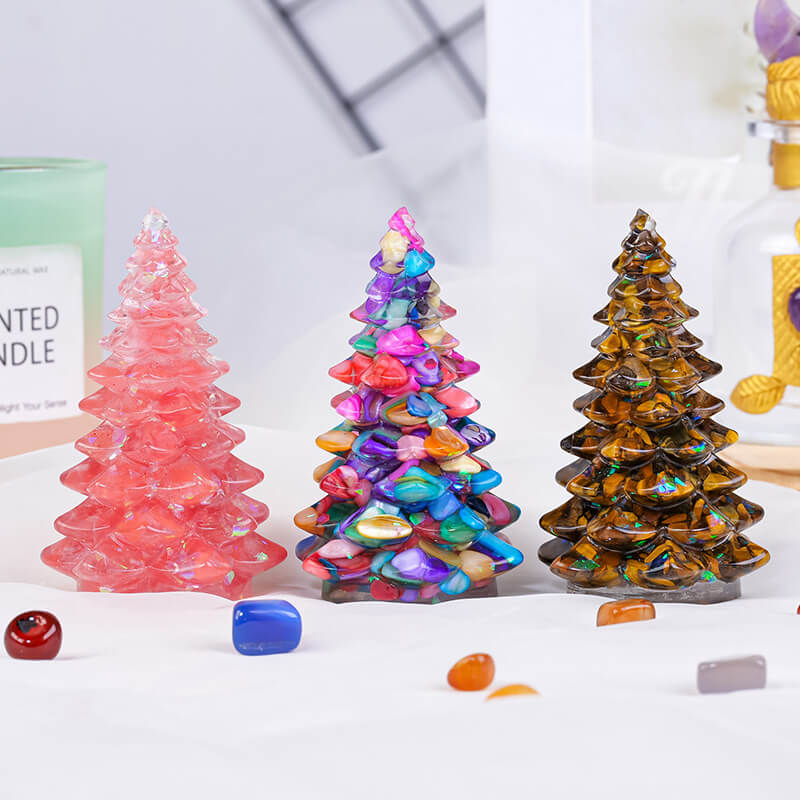 Seven-color Natural Crystal Christmas Tree Festival Decoration Gift (7)