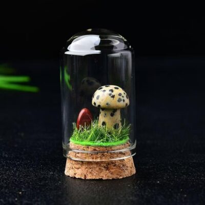 Spotted Stone Delicate Gem Specimen Crystal Rock Mushrooms