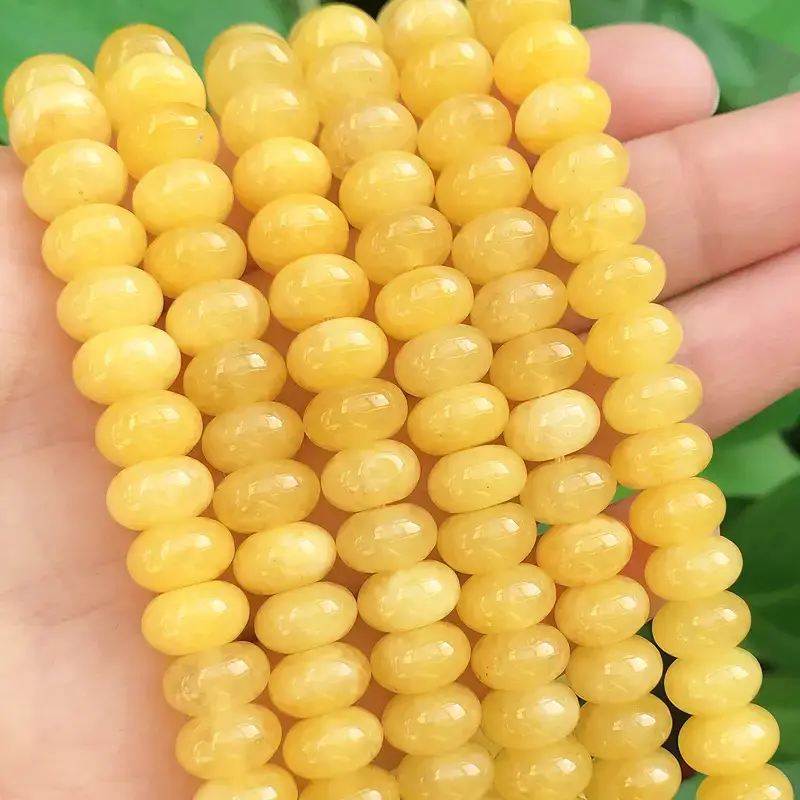 6*10mm Yellow Chalcedony Abacus Beads Wholesale show