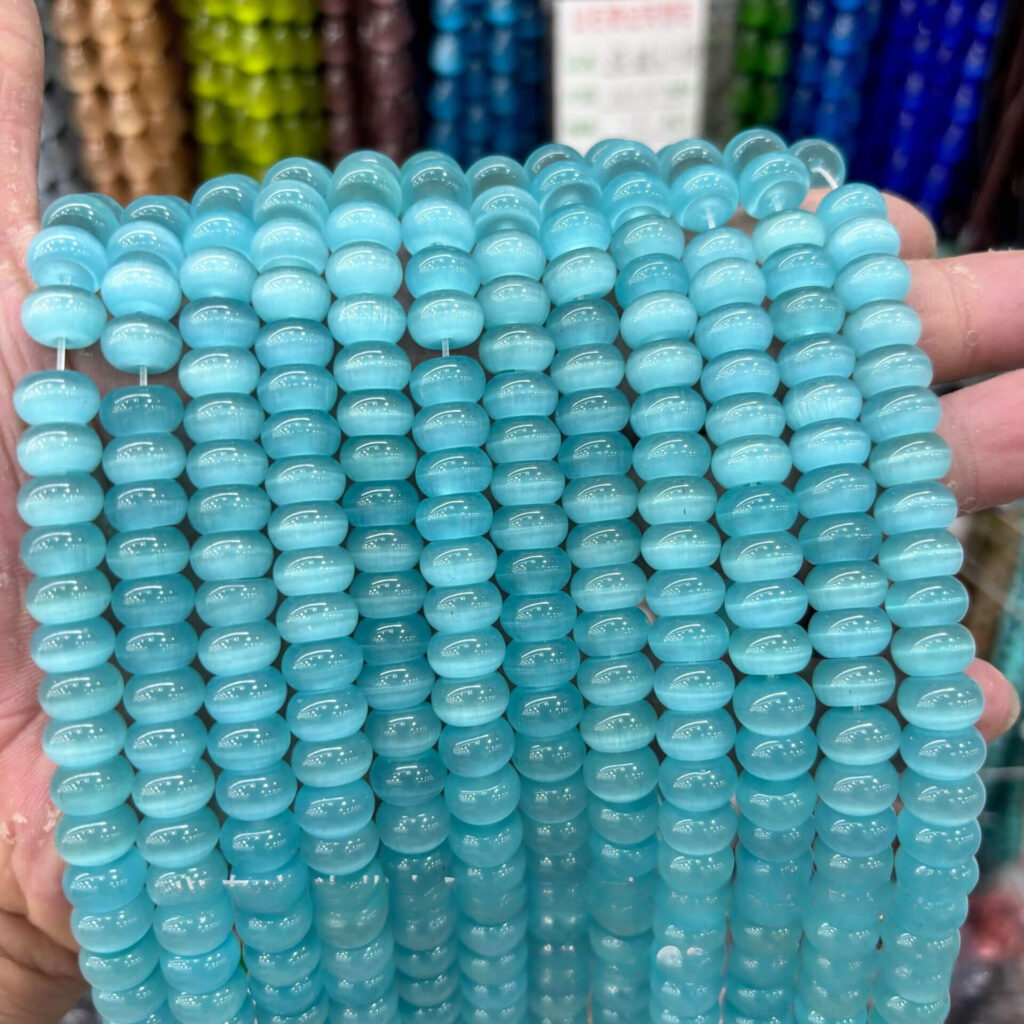 6*10mm Cat‘s Eye Abacus Beads for DIY Jewelry Making Wholesale - Image 2