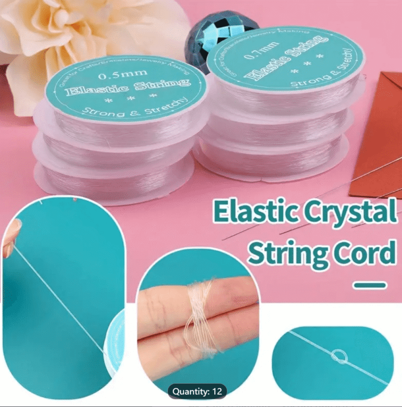 0.4 1cm 10 Rolls Strong Crystal String Stretch Cord Kit 1