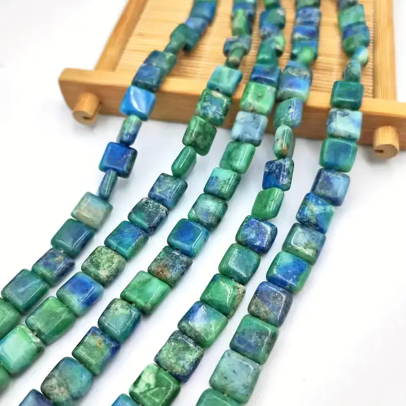 10mm Square Beads Green DIY Accessory Wholesale 4