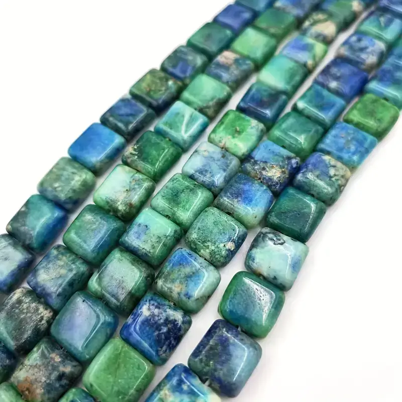 10mm Square Beads Green DIY Accessory Wholesale