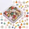 120pcs Box-packed Mixed Cute Charms for Jewelry Making Bulk
