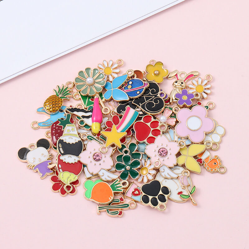 120pcs Box packed Mixed Cute Charms for Jewelry Making Bulk 3