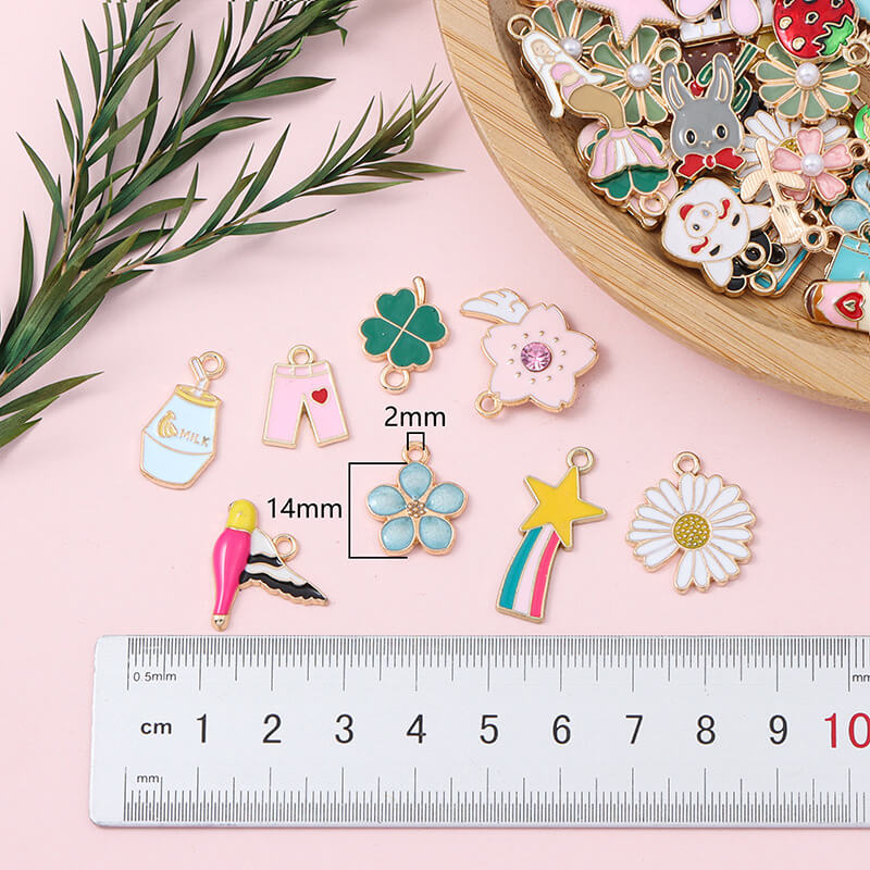120pcs Box packed Mixed Cute Charms for Jewelry Making Bulk 5