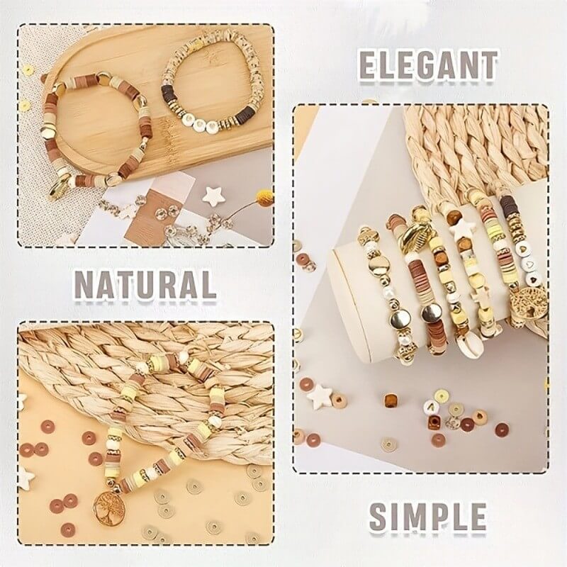 1Box 3600Pcs Clay Bead Bracelet Making Kit Bulk 2