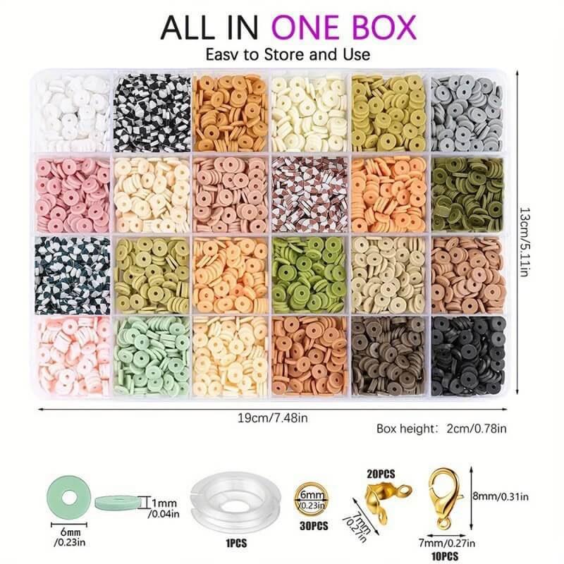 Alternative view of 1Box 3600Pcs Clay Bead Bracelet Making Kit Bulk