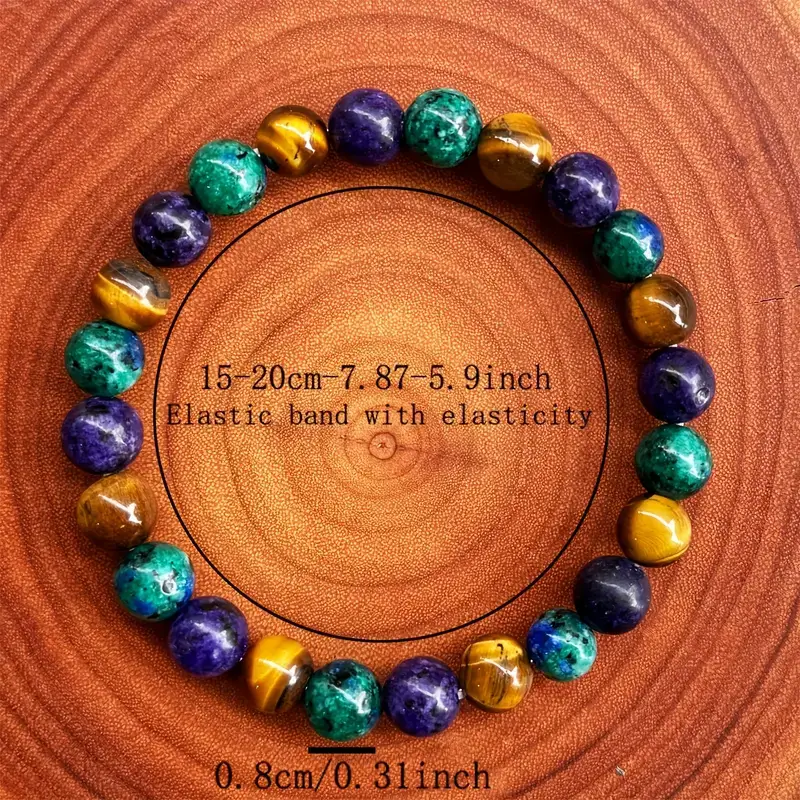 Alternative view of 1Pc Lapis Lazuli and Tiger Eye Bracelet for Rich