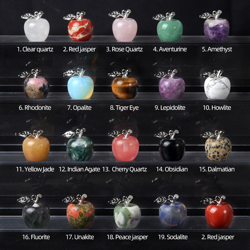 Alternative view of 1Pc 20mm Natural Crystal Apple Pendant Bulk