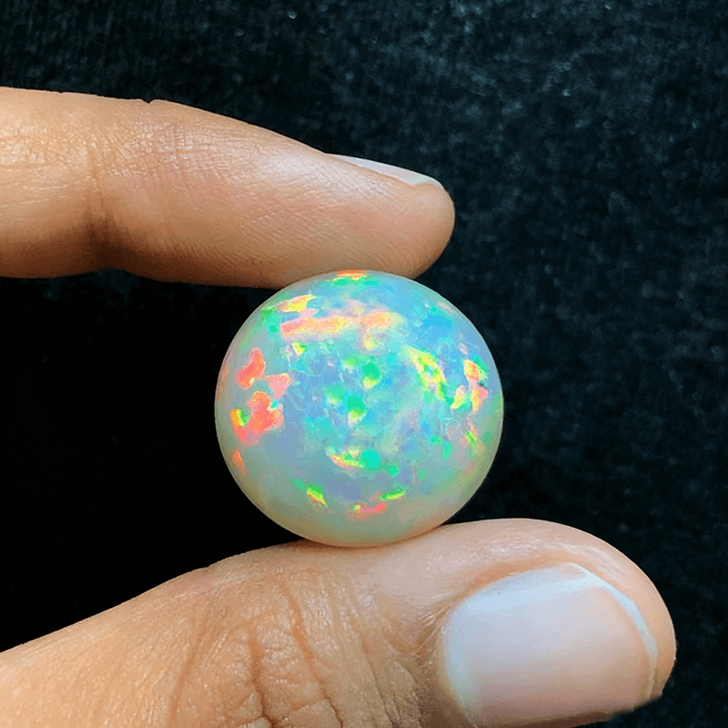 3 7mm Natural Saprkling Round Opal Birthstone Gemstone 1 1