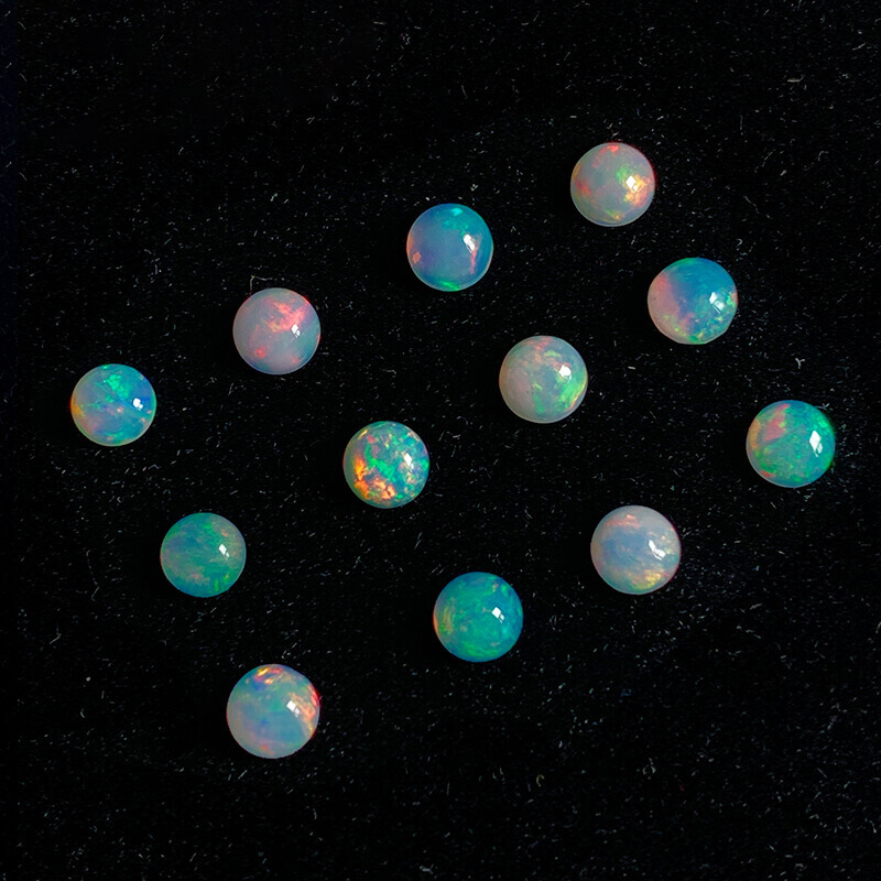 3 7mm Natural Saprkling Round Opal Birthstone Gemstone 4 1