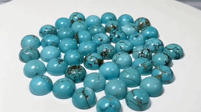 3 8mm Natural Cabochon Turquoise Stone