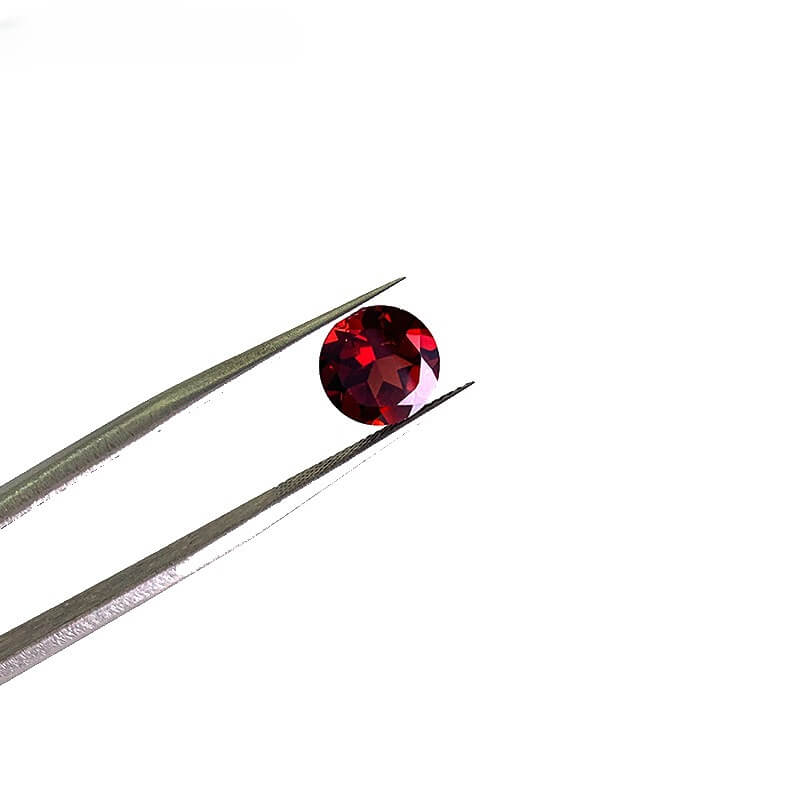3 8mm Round Red Garnet Birthstone 1