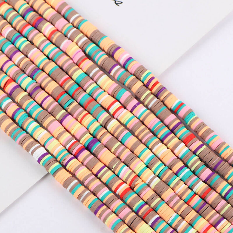 350Pcs 6mm Polymer Clay Beads for Bracelet Necklace Making 17
