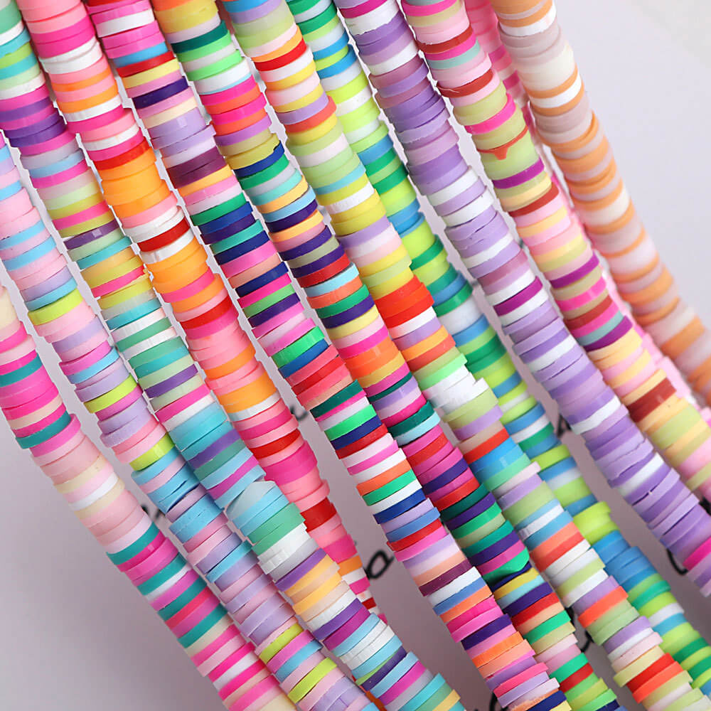 Alternative view of 3500Pcs 6mm Polymer Clay Beads for Bracelet Necklace Making