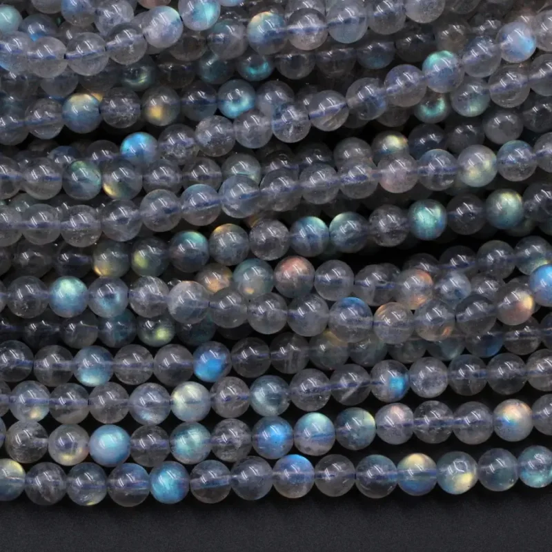 4 10mm 5A Blue Flash Labradorite Beads Bulk 3
