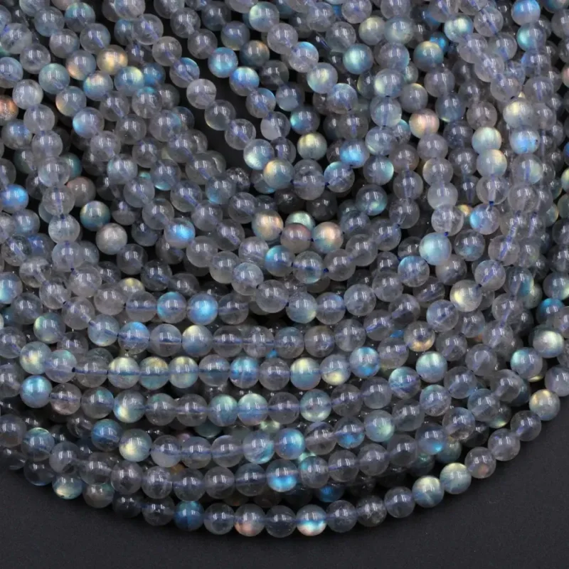 4 10mm 5A Blue Flash Labradorite Beads Bulk 4 1