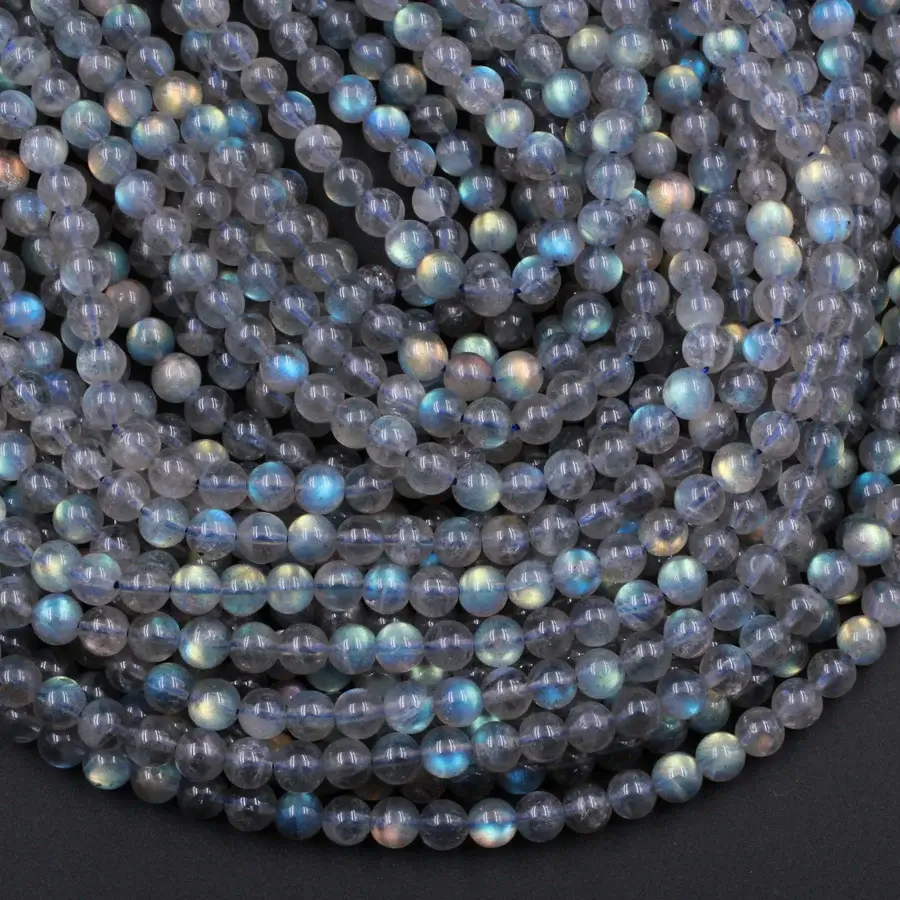4-10mm 5A Blue Flash Labradorite Beads Bulk
