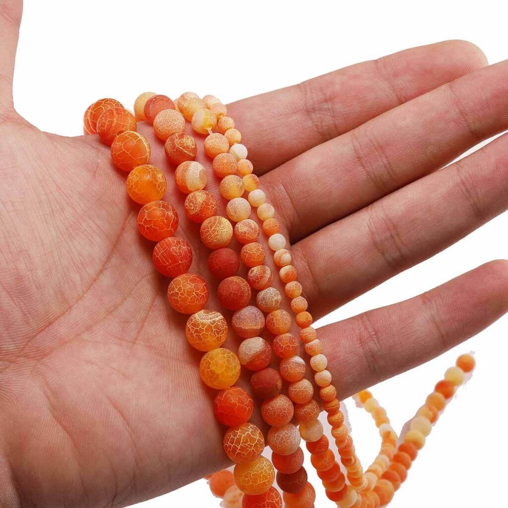 4-12mm Frost Cracked Agate Beads Loose Beads - Afbeelding 2