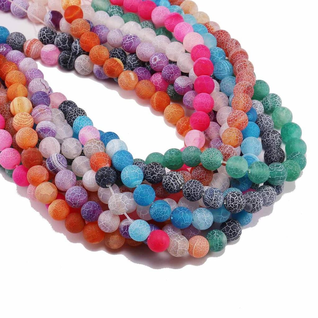 4-12mm Frost Cracked Agate Beads Loose Beads - Afbeelding 7
