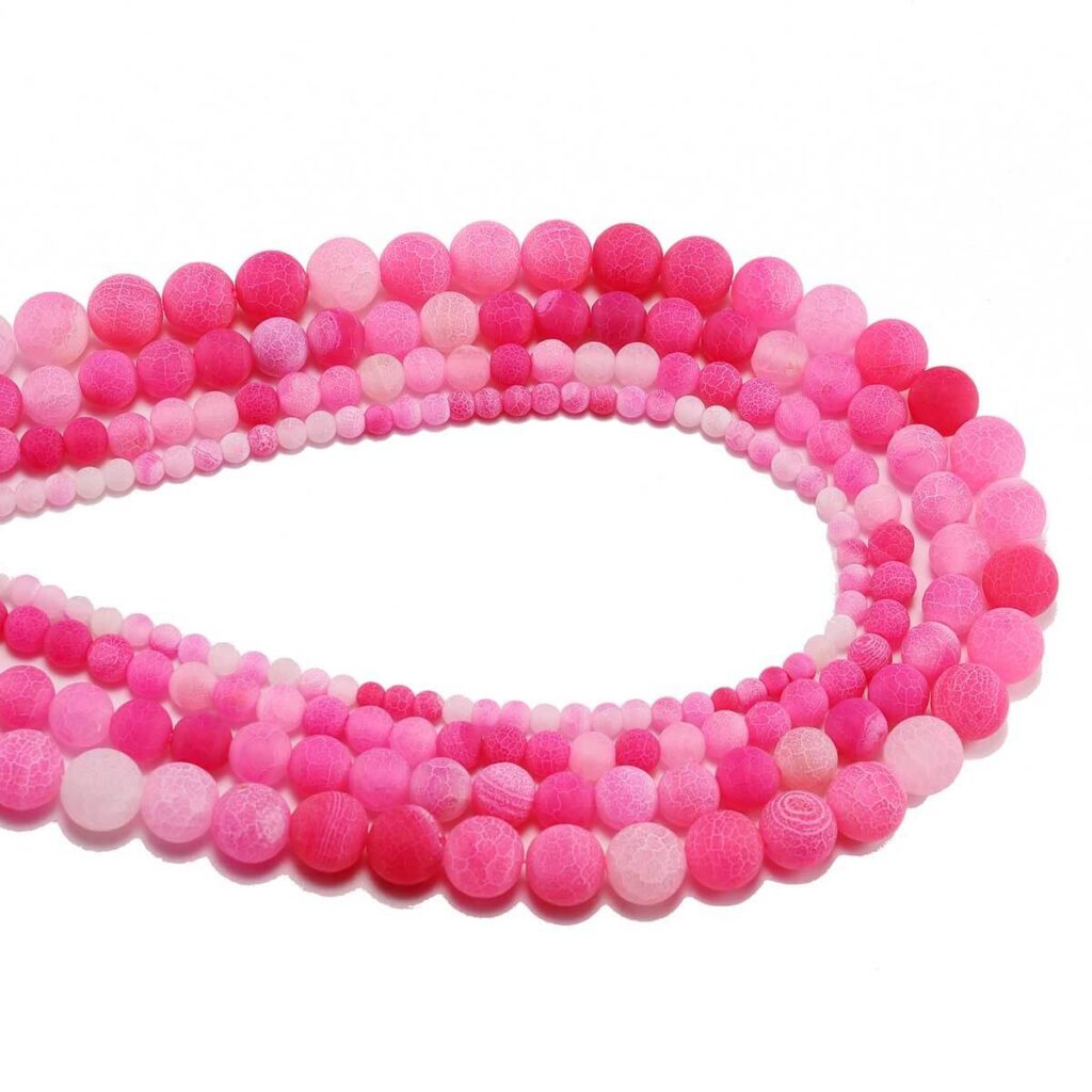 4-12mm Frost Cracked Agate Beads Loose Beads - Afbeelding 3