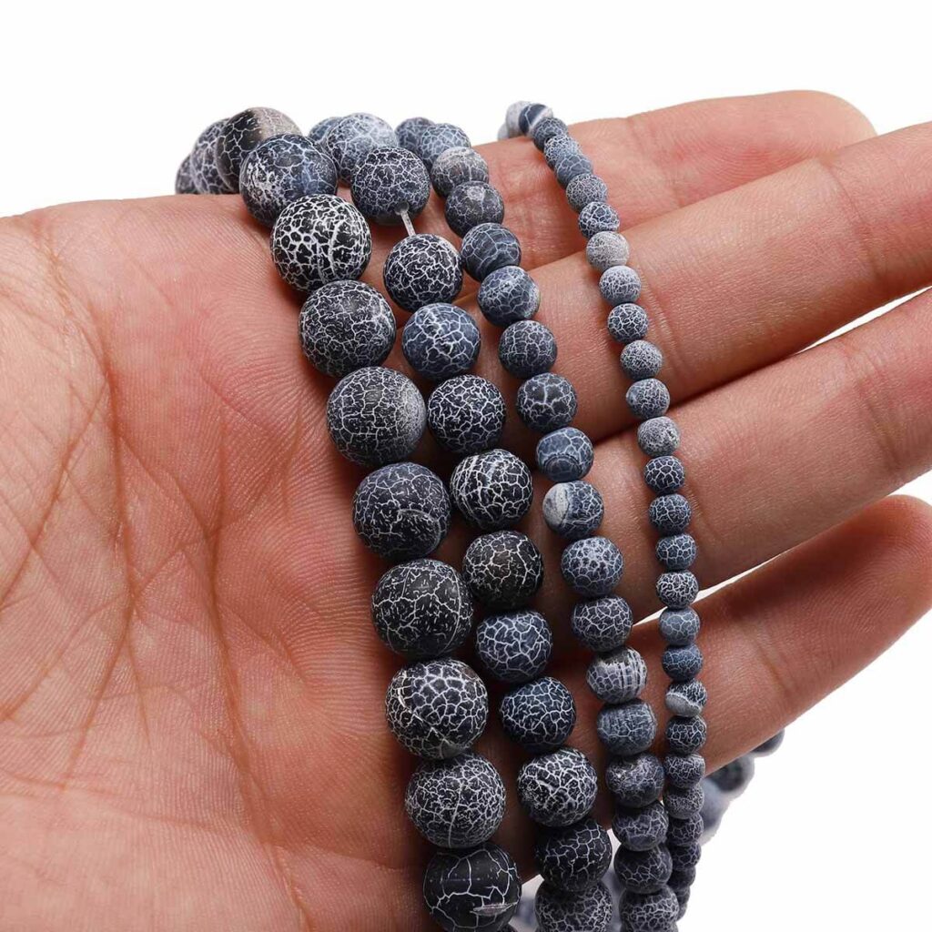 4-12mm Frost Cracked Agate Beads Loose Beads - Afbeelding 4