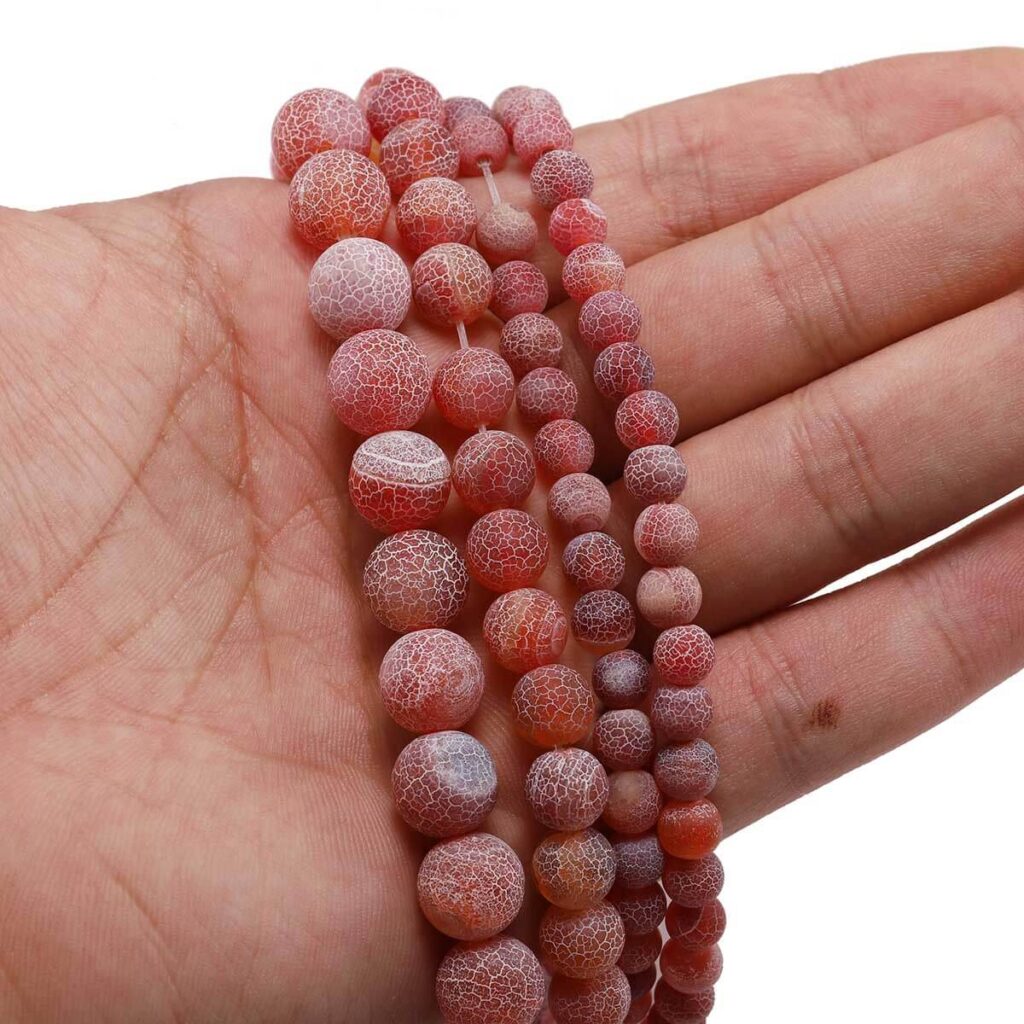 4-12mm Frost Cracked Agate Beads Loose Beads - Afbeelding 13