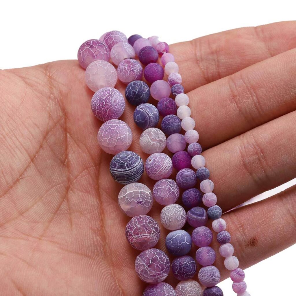 4-12mm Frost Cracked Agate Beads Loose Beads - Afbeelding 12