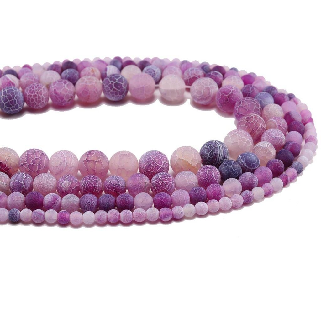 4-12mm Frost Cracked Agate Beads Loose Beads - Afbeelding 11