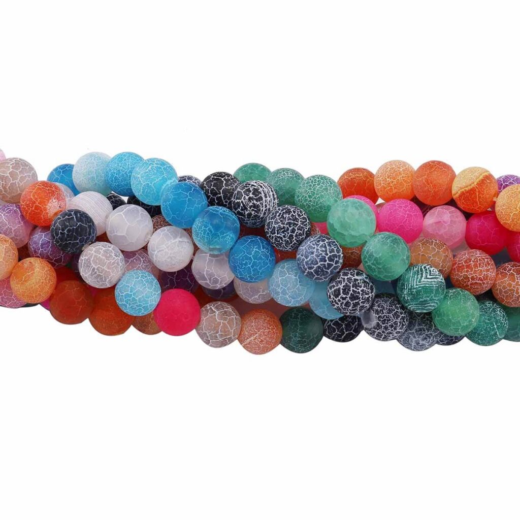 4-12mm Frost Cracked Agate Beads Loose Beads - Afbeelding 10