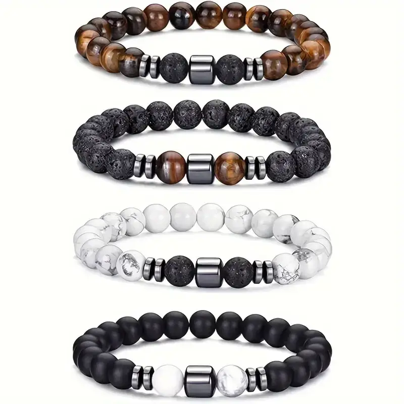 4pcs Handmade Gemstone Bracelet Kit