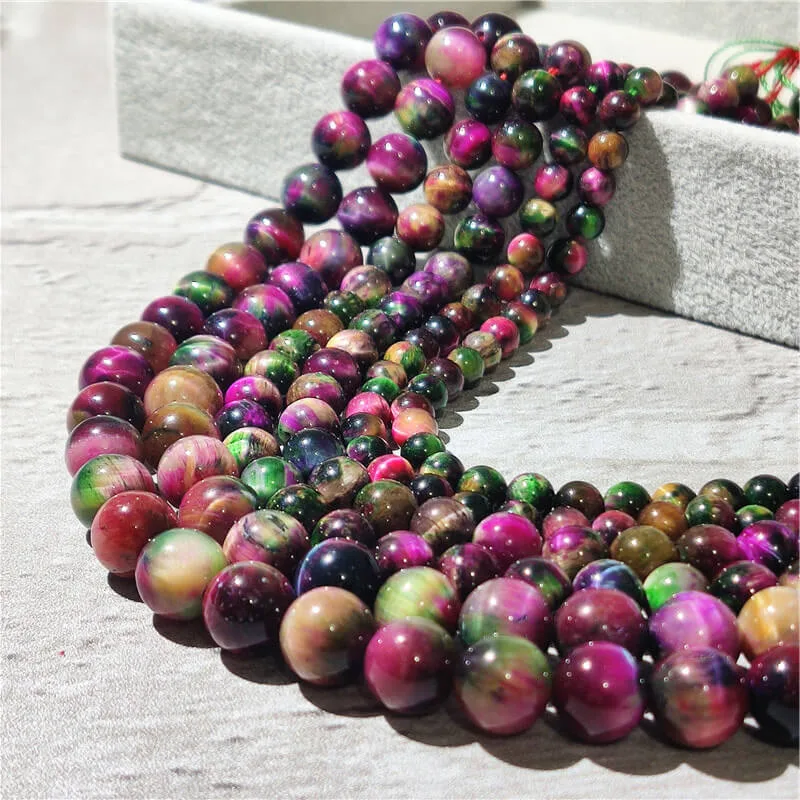 6-10mm Tiger Eye Beads DIY Jewelry Handcrafted Wholesale