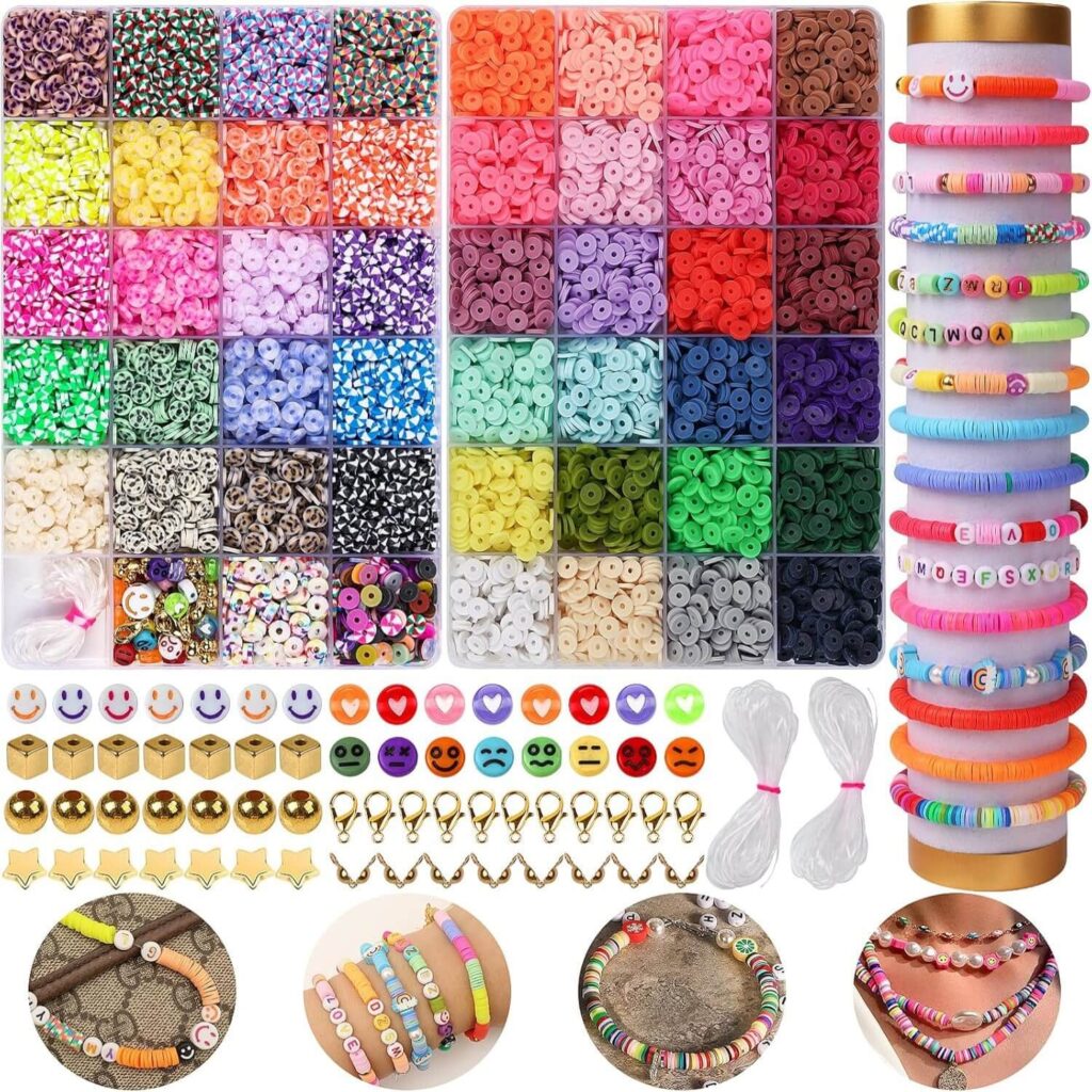 6mm 5000Pcs Clay Beads Box for DIY Jewelry Making