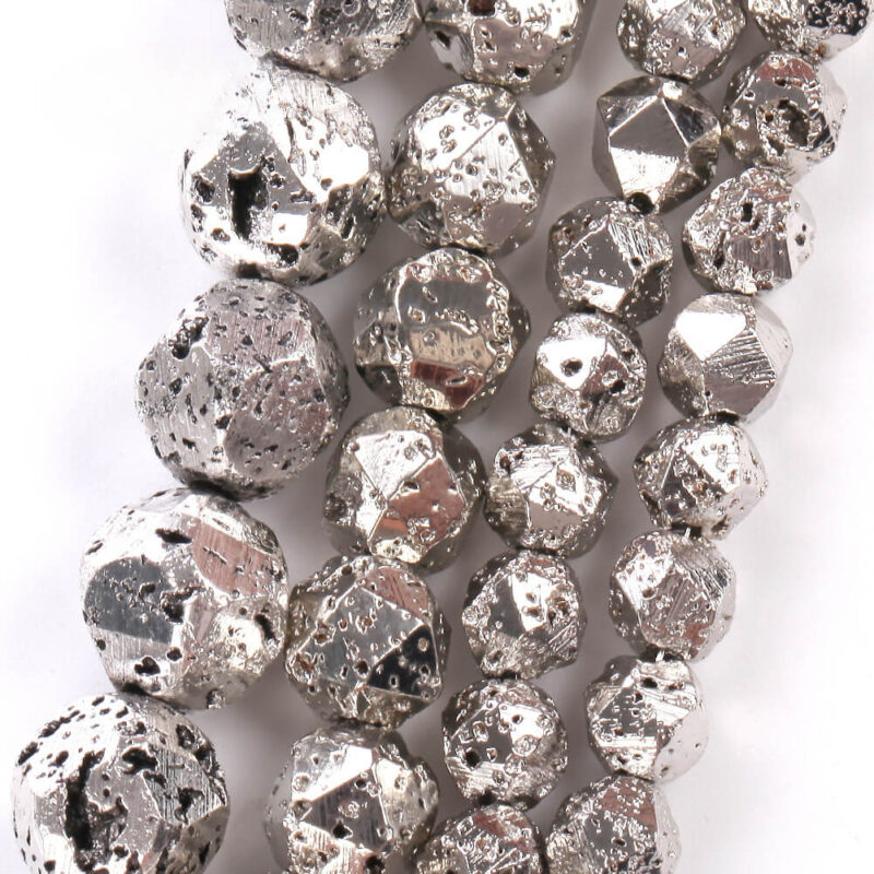 8 Types Dazzling Electroplated Stone Beads Faceted Collection 6