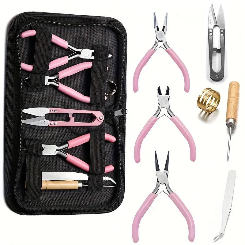 8Pcs DIY Jewelry Making Tools Kit for Beginners and Enthusiasts