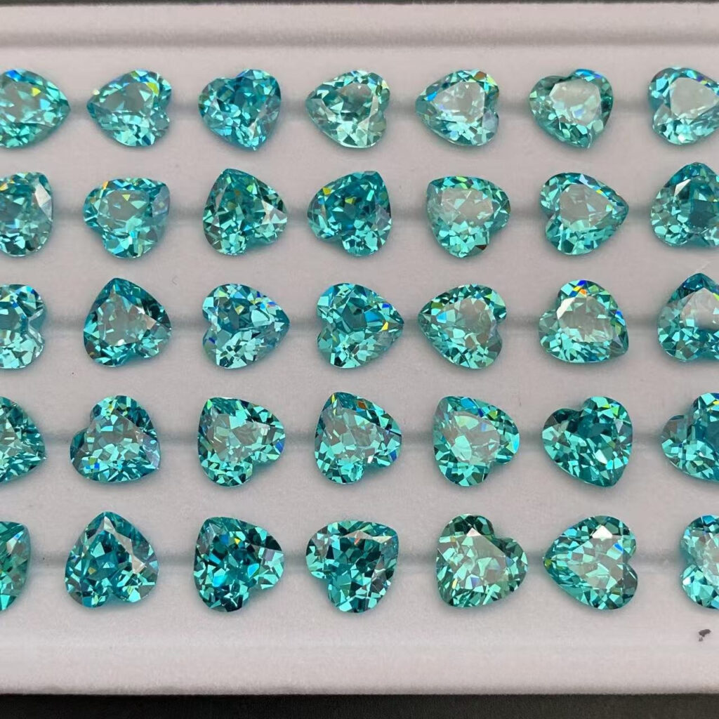 Blue & Green Natural Tourmaline Heart Shaped