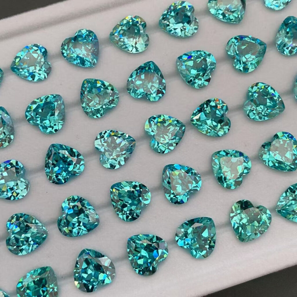 Blue & Green Natural Tourmaline Heart Shaped