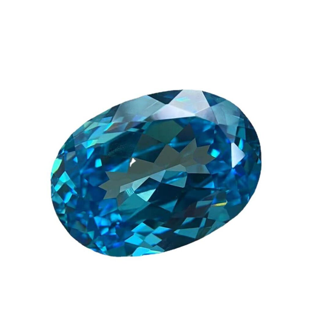 Glossy Oval Cut Aquamarine Gemstone – Image 6