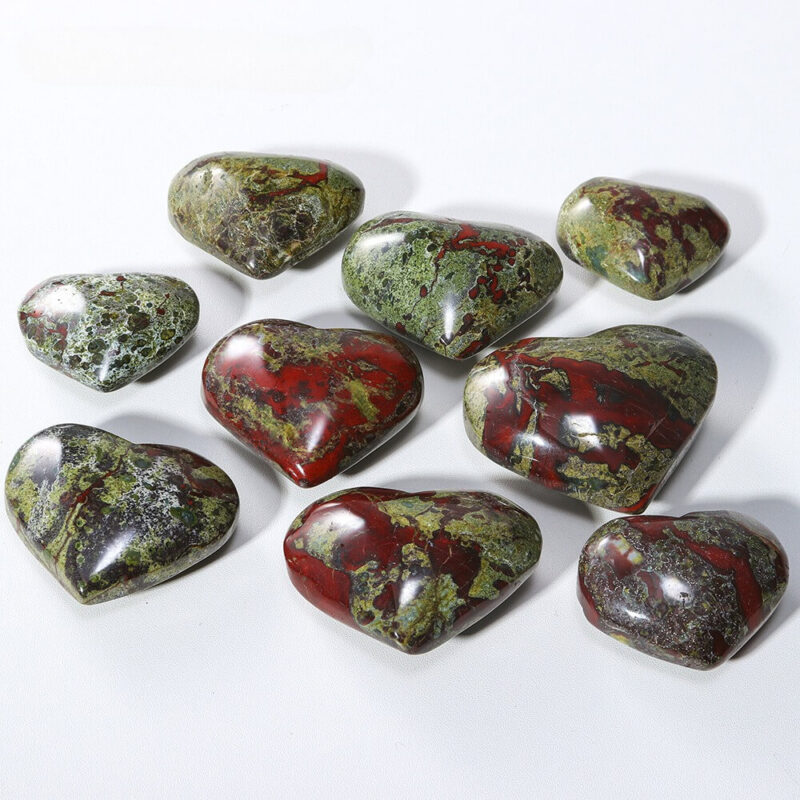 Heart Shaped Raw Dragon Blood Stone Bulk