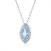 Horse Eye 925 Sterling Silver Blue Topaz Diamond Necklace​