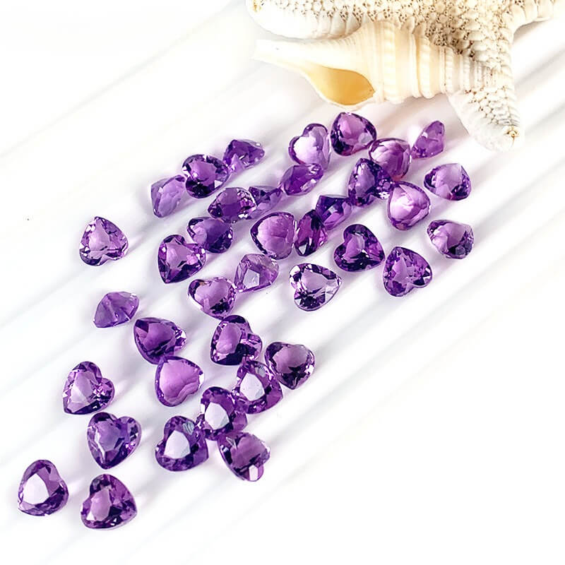 Natural Amethyst Heart Shaped Stone 1