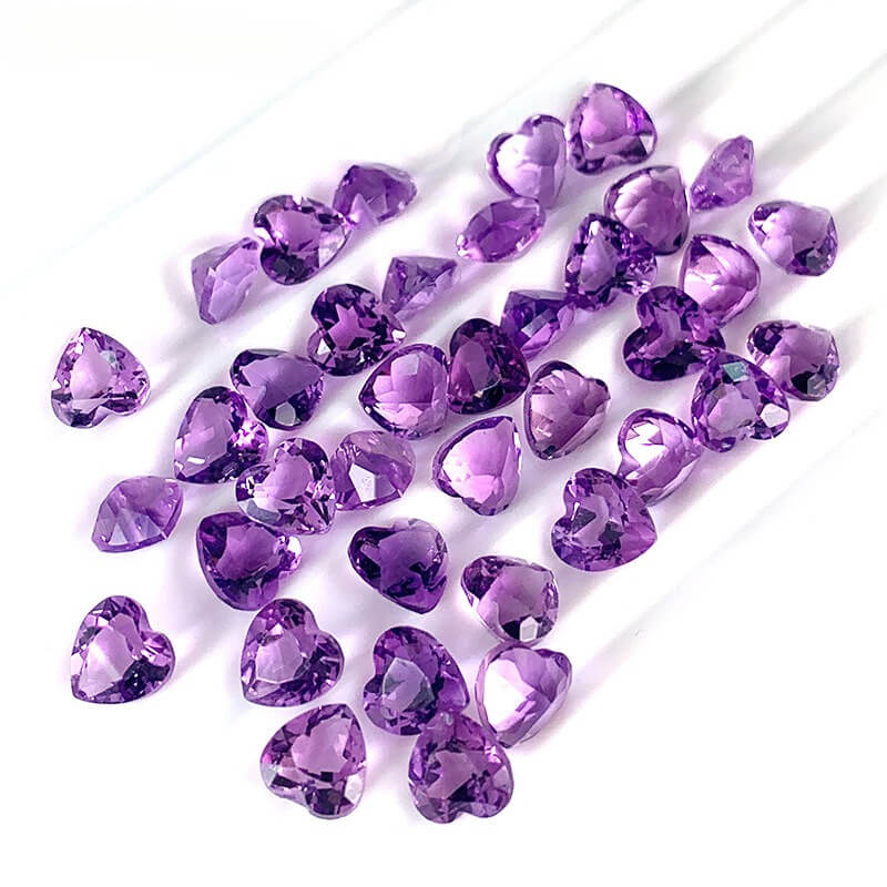 Natural Amethyst Heart Shaped Stone 4