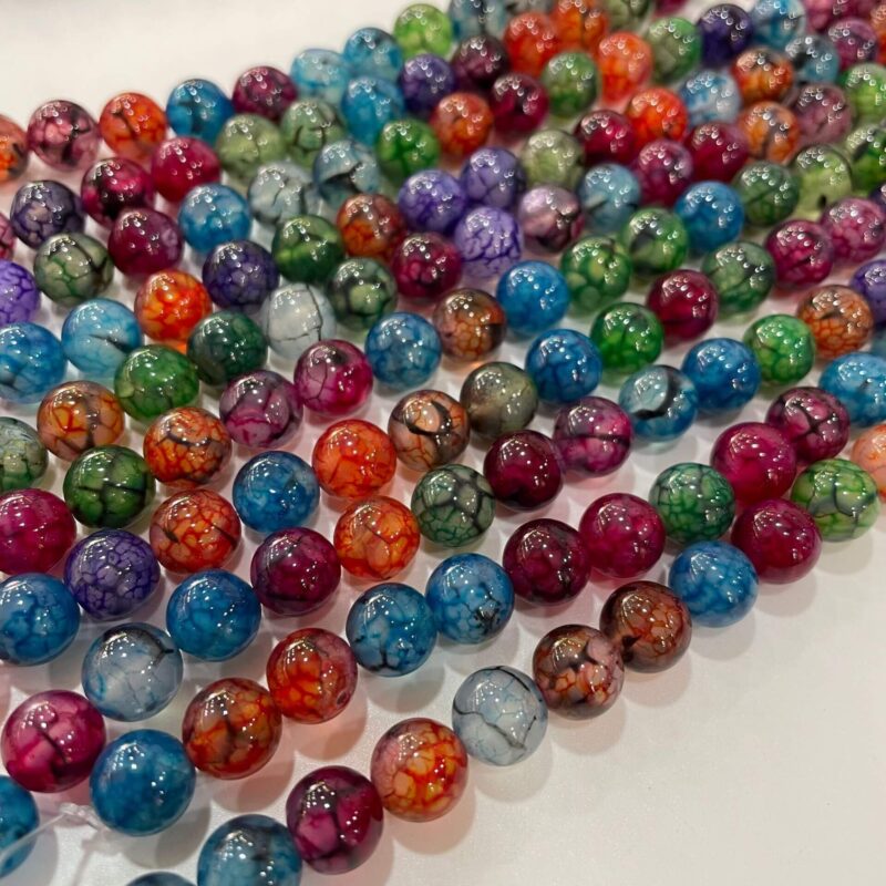 Natural Black Dragon Vein Agate Beads 2