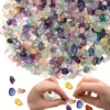 Natural Fluorite Chips with Hole Beads for DIY Jewelry Making