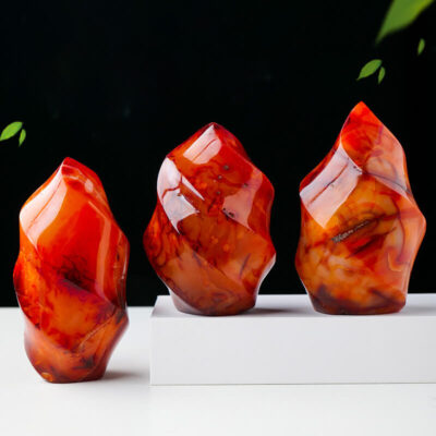 Natural Red Agate Torch Carvings Wholesale 4