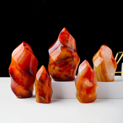 Natural Red Agate Torch Carvings Wholesale (5)