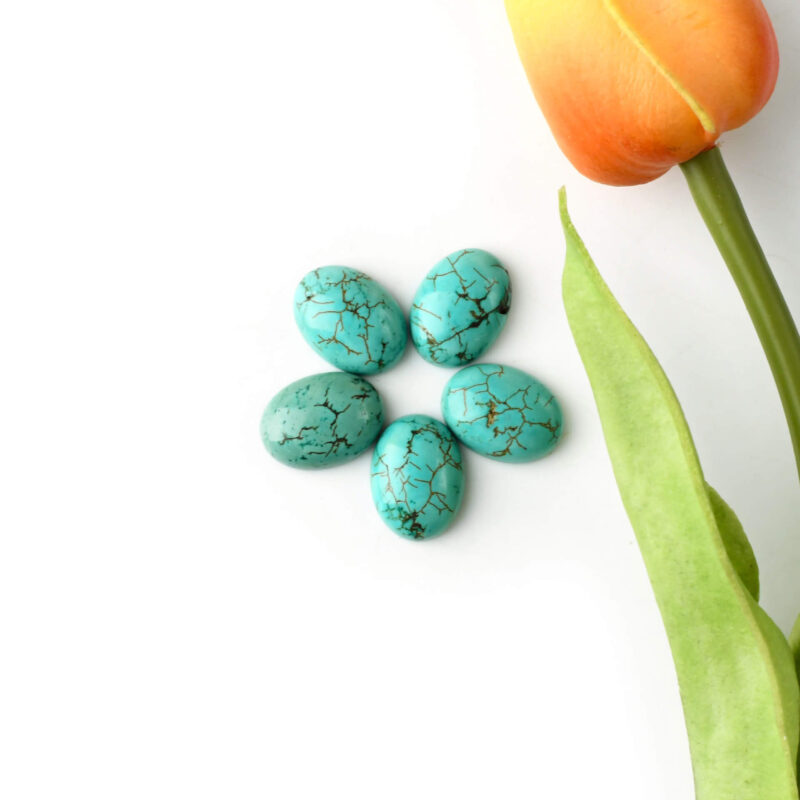 Natural Turquoise Oval Cabochon for Jewelry Making 1