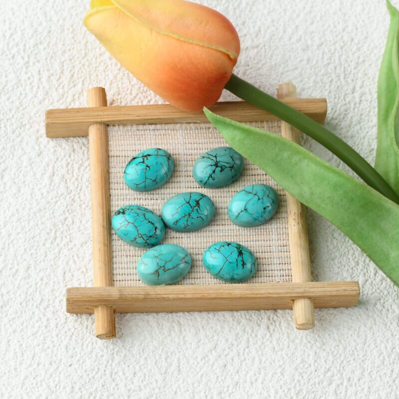 Natural Turquoise Oval Cabochon for Jewelry Making 4